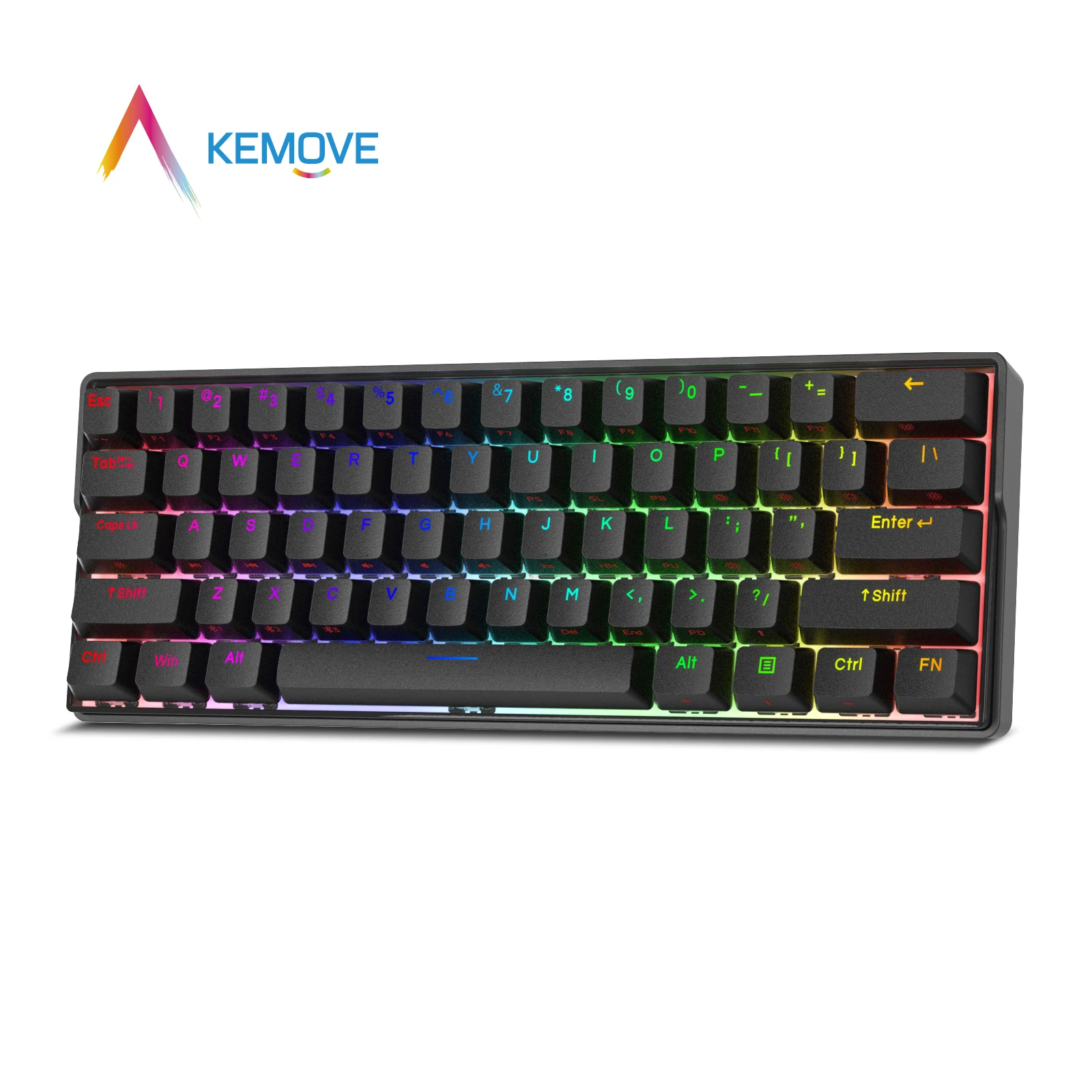 Механическая клавиатура KEMOVE DK61 Shadow Bluetooth RGB переключатель Gateron PBT со съемным