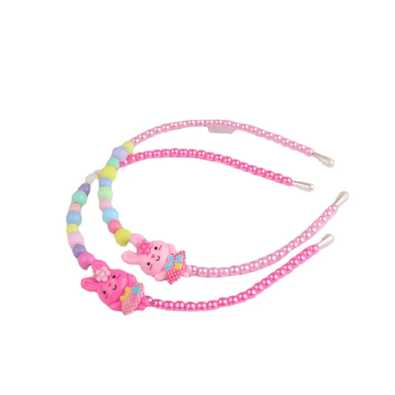 

Wholesale Children beads headband cartoon animals hairdband girl's headwear hair accessories