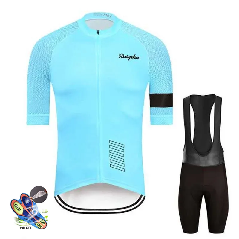 

Men Pro Team Cycling Jersey Bib Short Set Wear 19D Gel Pad MTB Roupa Ciclismo Summer Triathlon Clothes Kit Red Cycling Clothing