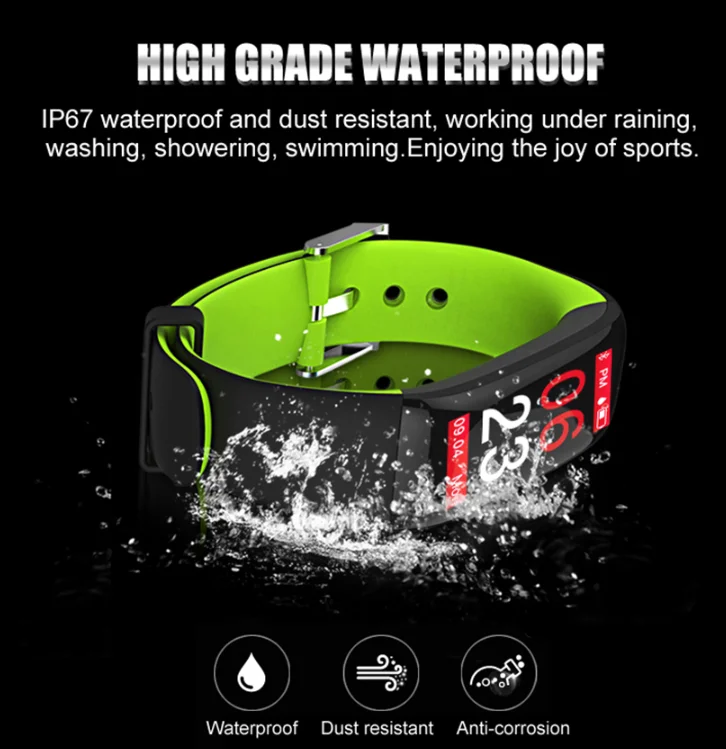 P1 Plus OLED Color Display Smart Band Bracelet IP67 Waterproof Heart Rate Blood Pressure Calorie Monitor Pedometer Sport Tracker |