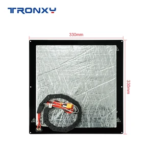 tronxy 3d printer parts accessories heat bed kit 220220mm255255mm330330mm standard aluminum plate hotbed belt line free global shipping