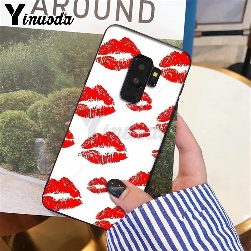 A11 Yinuoda сексуальная девушка красный Стикеры-губы, корпус под плетенную сумку чехол для телефона для samsung S9 S9 плюс S5 S6 S6edge S6plus S7 S7edge S8 S8plus - Цвет: A11