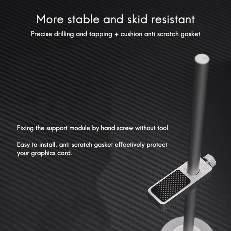 

All Aluminum Alloy Graphics Card Bracket Computer Case Companion Bracket Fixed Jack Vertical Magnetic Support Frame