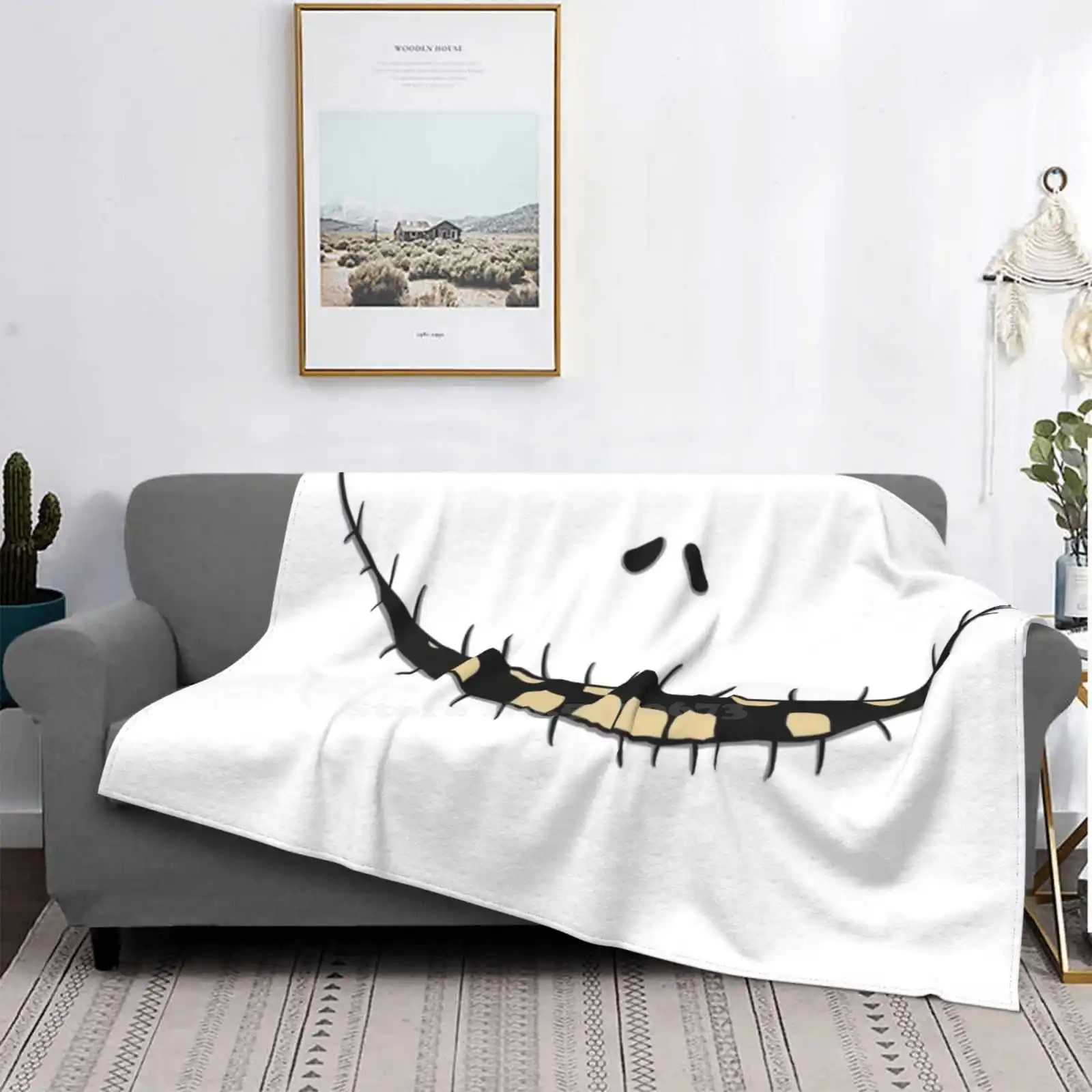 

Smile Soft Warm Light Thin Blanket Nightmarebeforechristmas Smile Halloween Maskdesign