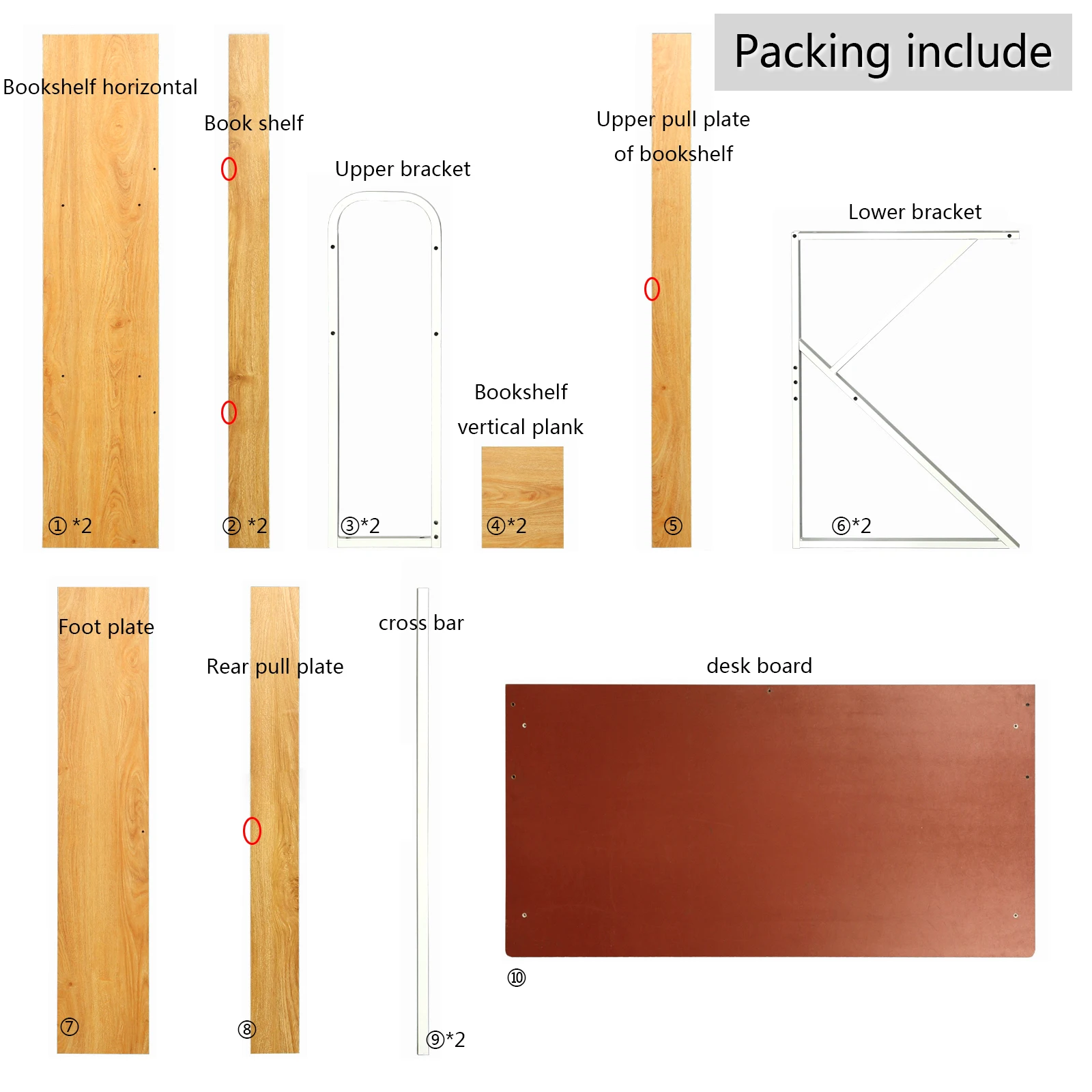 Стол компьютерный с полками и подставкой для процессора 4-уровневый игровой стол
