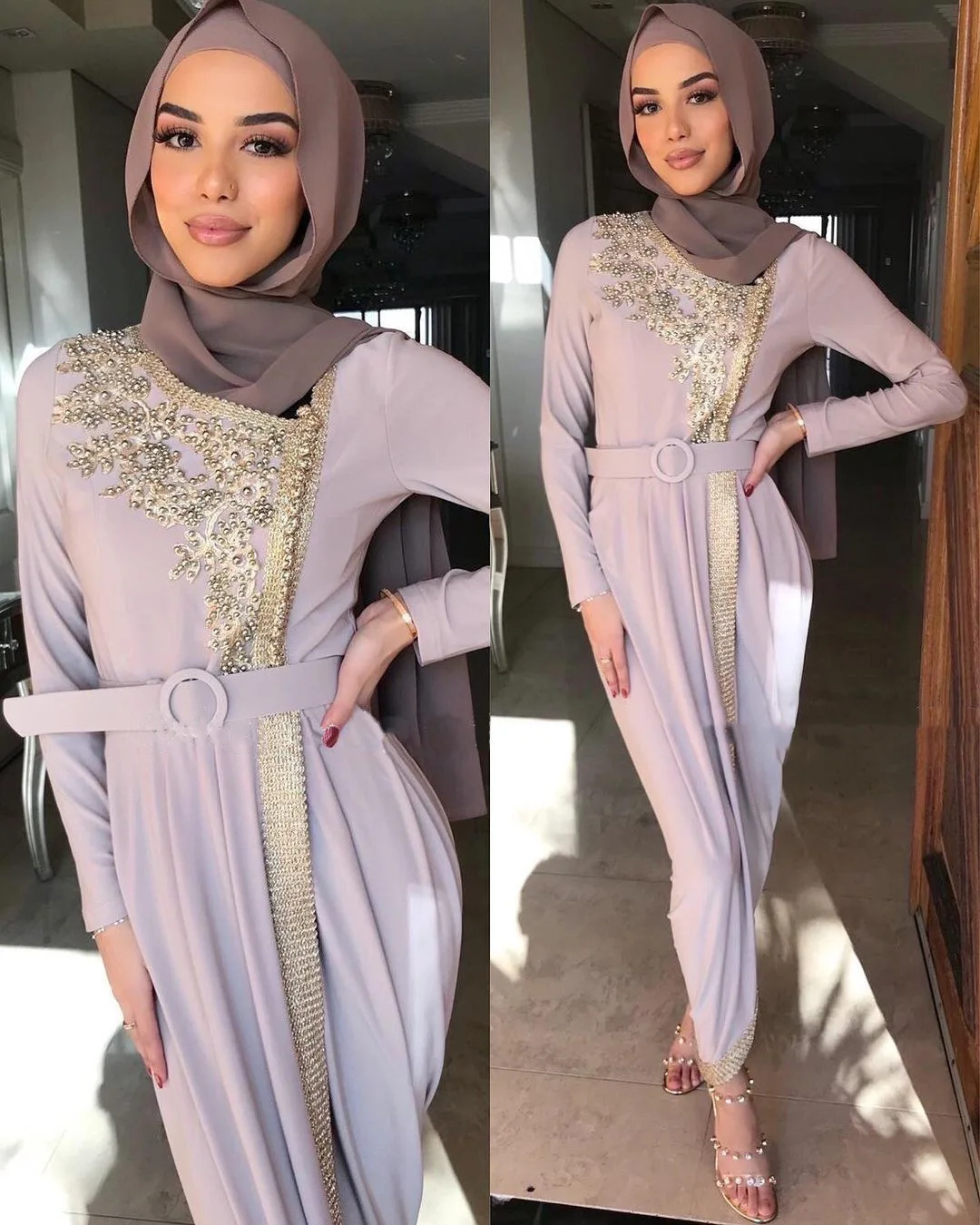 Турецкая искусственная вышивка бисером Abaya, оптовая продажа, мусульманское длинное платье, женское платье Lsm265