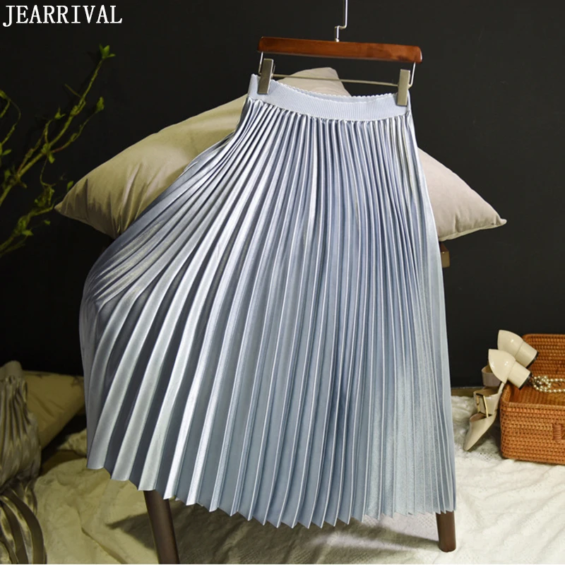 Винтажные плиссированные юбки Женская длинная юбка с высокой талией весна 2020