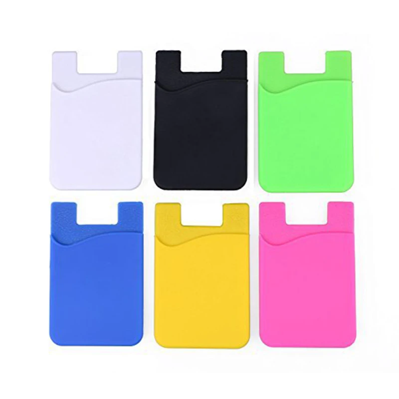 portable women men phone card holder wallet bus card business credit id card holder case pocket on 3m adhesive fashion sticker free global shipping