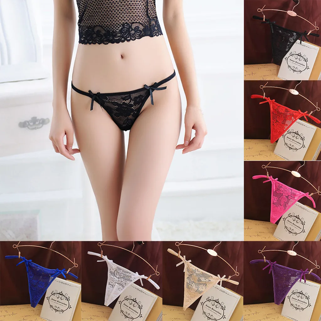 Женское нижнее белье кружевные сетчатые трусы трусики стринги сексуальное