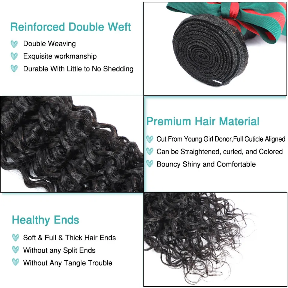 

30 Bundles Water Wave Bone Strength Hair Malaysian Hair Bundle Deals 100% Human Hair Extension Remy Women Wet And Wavy Bundles