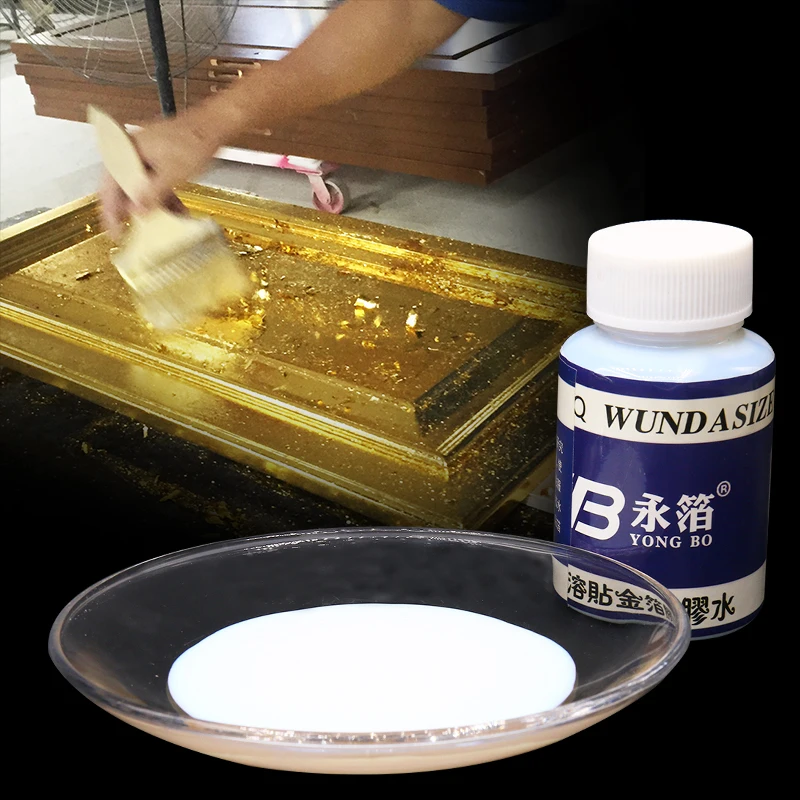 

100ml/bottle Gilding Glue Gold Leaf Foil Water-based Glue for Gold Foil Sheets Arts Craft Paper Home Decortion Gilding Adhesive