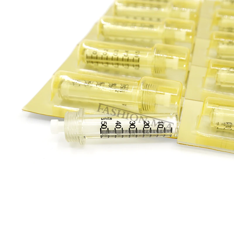 0.5ml Disposable Sterile Syringe Ampoule head for hyaluronic Pen For Hyaluronic Gun High Pressure Wrinkles Removal Water Syringe