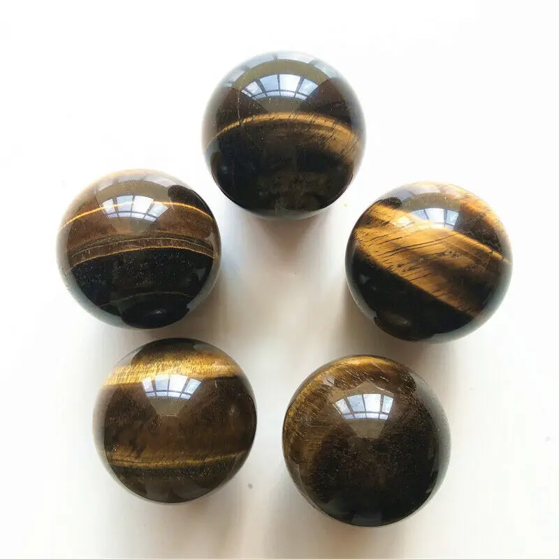 

Drop Shipping 32-38mm 1 Piece Natural Tiger Eye Stone Sphere Quartz Crystal Ball Healing Decoration Natural Stones and Crystals
