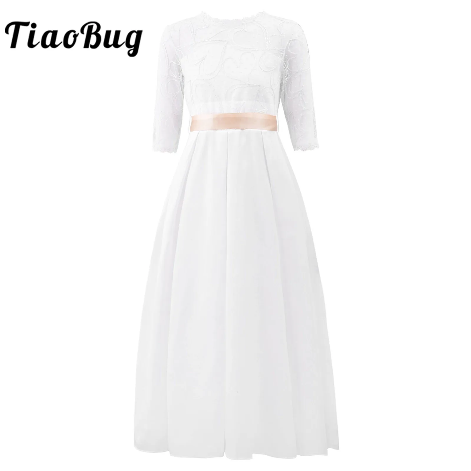 

Junior Bridesmaid Dresses Kids Lace Flower Girls Dress Elegant Princess Girl Wedding Party Dress Childrens Pageant Dress Vestido