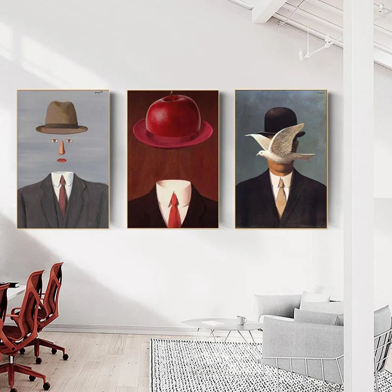 

Creative Abstract Artist Surrealist Canvas Posters and Prints Women Men Oil Painting Cuadros Wall Art Pictures for Living Room