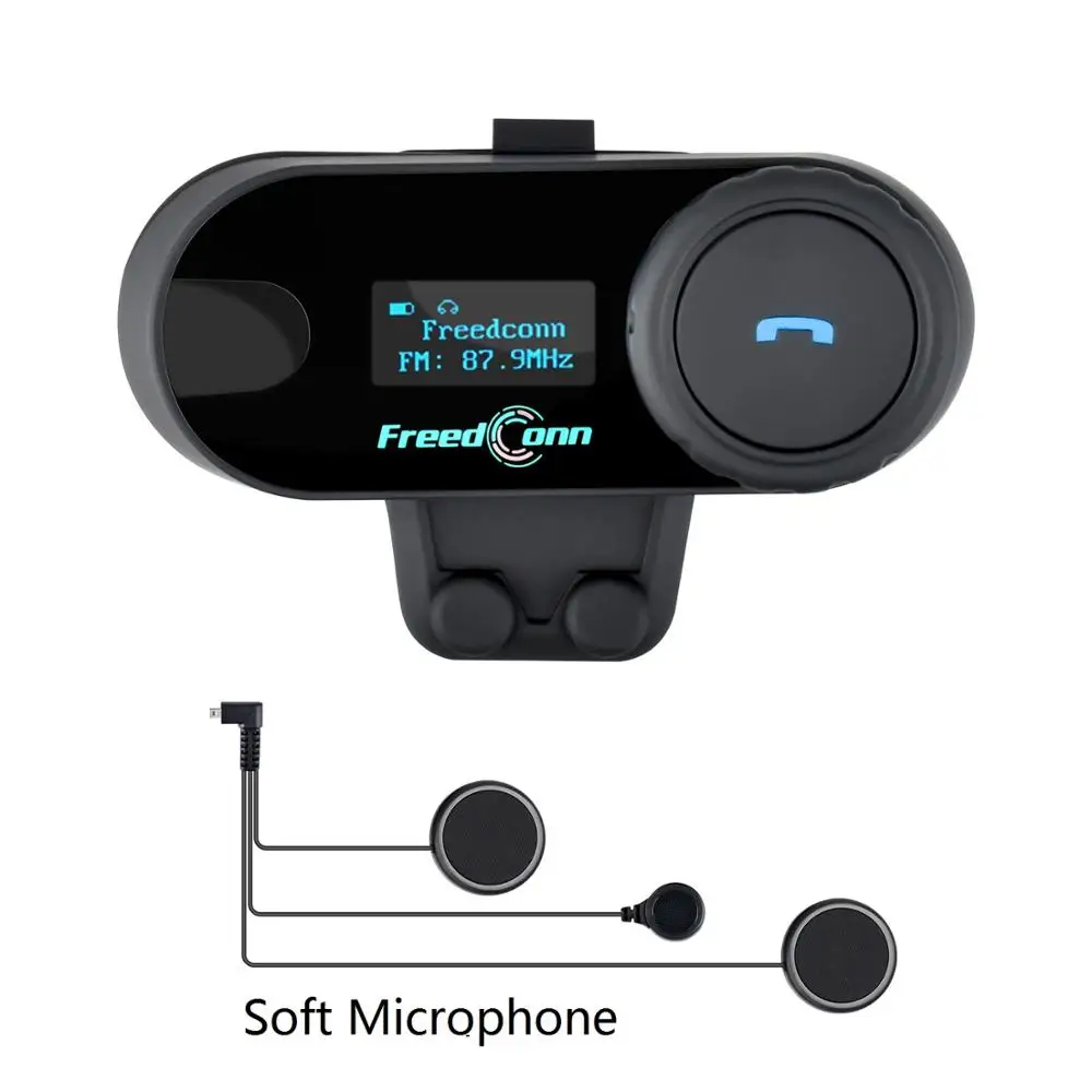 FreedConn TCOM-SC BT переговорные мотоциклетный шлем домофон беспроводной Bluetooth гарнитура Водонепроницаемый домофон ЖК FM - Цвет: For Full Face Helmet