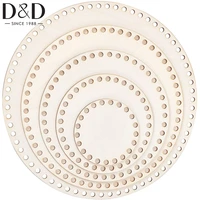 dd 5sizeset natural wooden basket bottom round circle blank crochet basket wood base for diy basket weaving crochet supplies