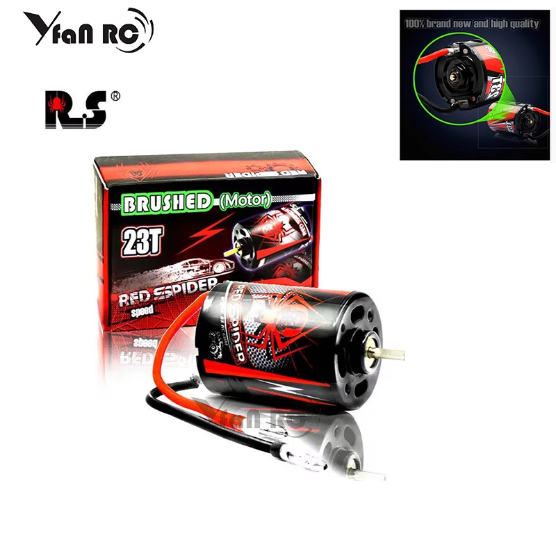 

RS starкрик 23T 540 матовый двигатель для 1/10 гусеничного скалолазания ЩЕТКА Большая футовая машина для пересеченной местности плоский гоночный д...
