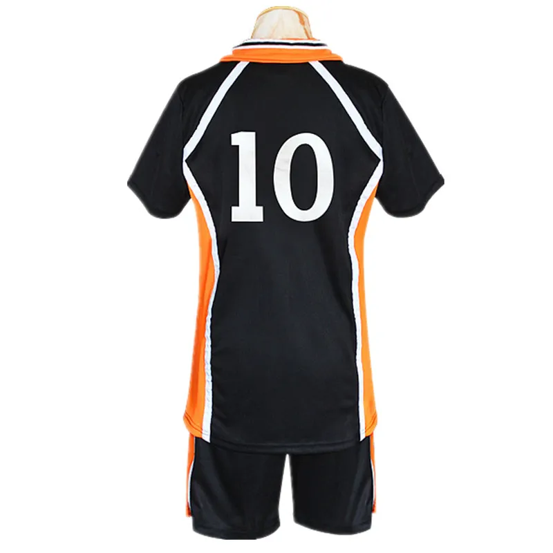 Аниме Haikyuu Shoyo Hinata Karasuno школьный Косплей Костюм No 10 волейбольное Джерси с коротким