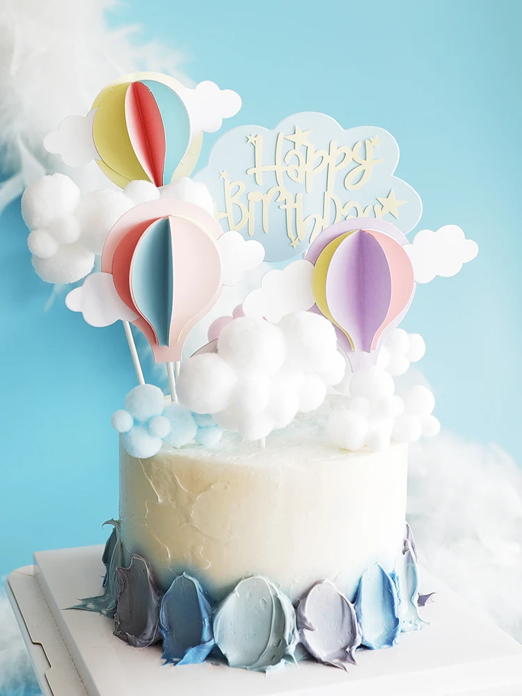 Милые Красочные облака торт Топпер девочка вечерние НКИ дети ребенок воздушный