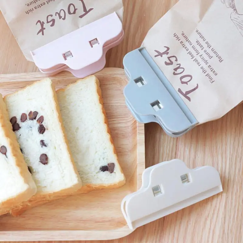 Прочный зажим для пищевых пакетов пластиковый запечатывания пакетиков молока