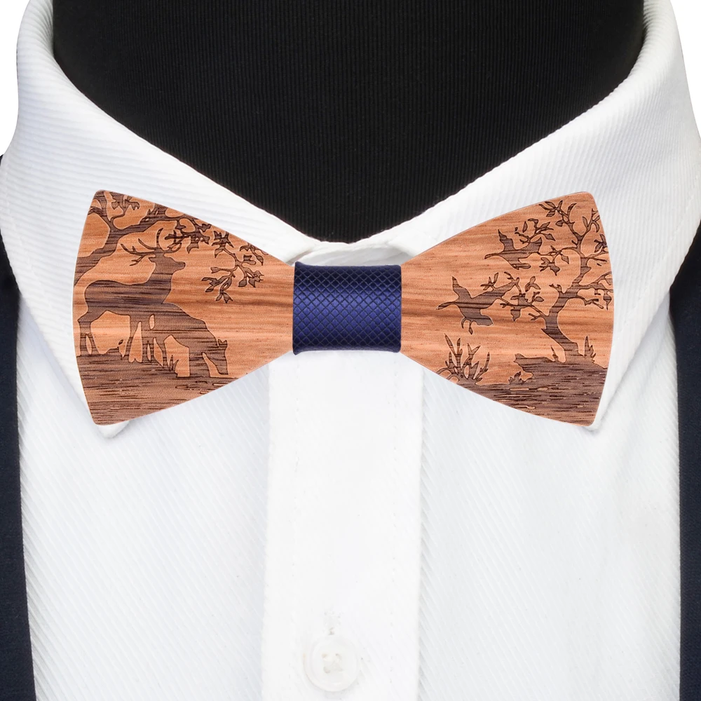 Деревянный галстук-бабочка носовой платок запонки наборы брошей для жениха