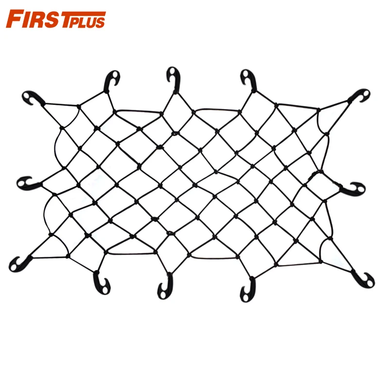 

Cargo Nets 120 x 90 cm Elastic Strong Nylon Car Trunk Luggage Storage Organizer Net Mesh With Hooks For Car Van Pickup SUV MPV