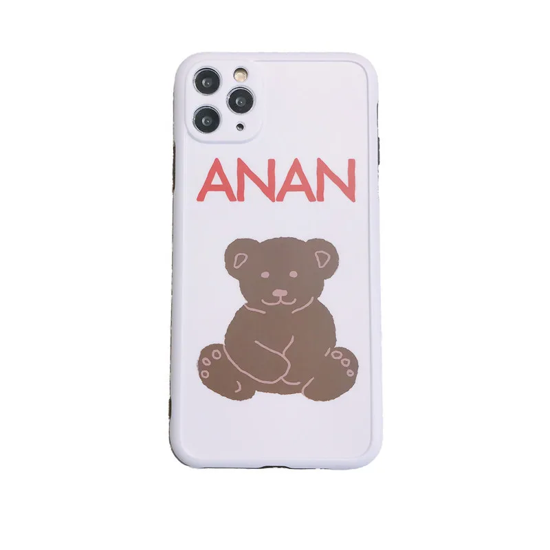 iPhone 8Plus Case X Cover Cartoon Anan Bear Scrub New arrival IMD se 2020 silicon xr Xs MAX 7 accessories | Мобильные телефоны и