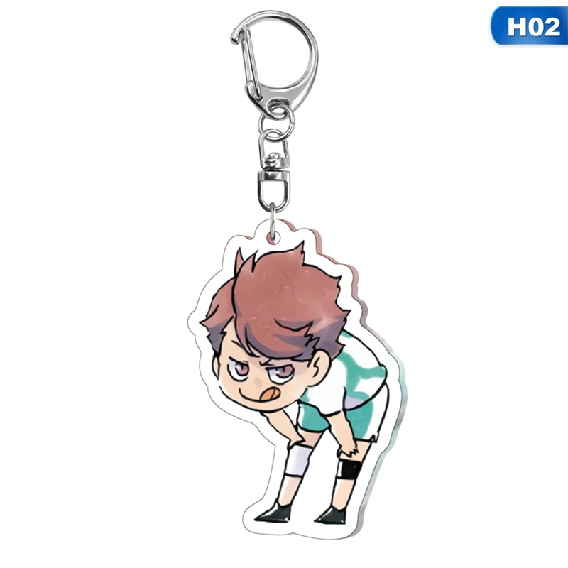 

Anime Haikyuu!! Keychain Hinata Shoyo Kageyama Tobio Cosplay Acrylic Keychain Figure Keyring Charm Pendant Gift