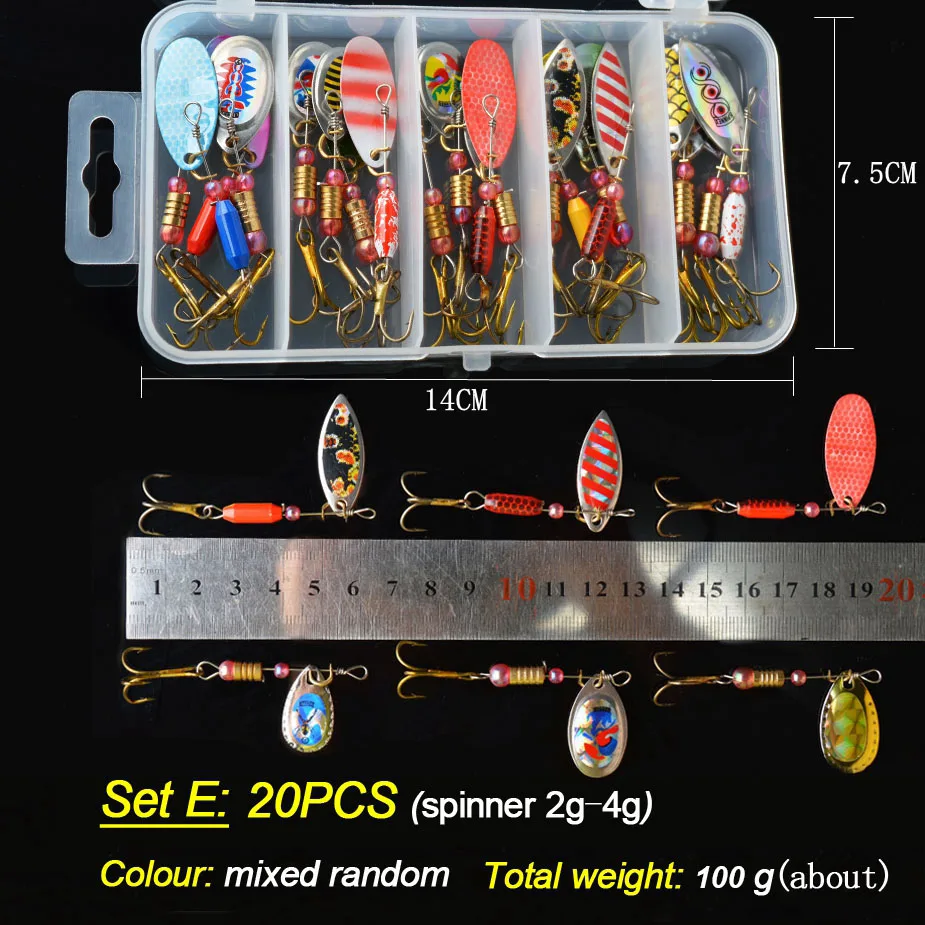 Тома блесны рыболовные приманки комплект смешанные цвета/Размеры/Вес