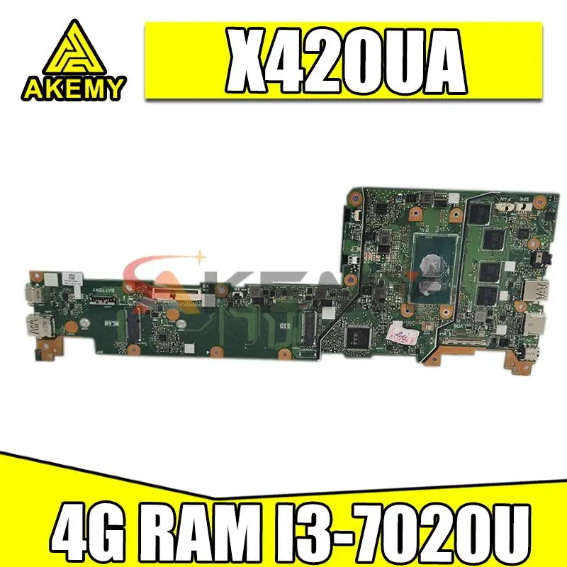 

Материнская плата Akemy X420UA 4G/I3-7020U для ASUS VivoBook X420U X420UA Y406U Y406UA, материнская плата ноутбука, тест ОК