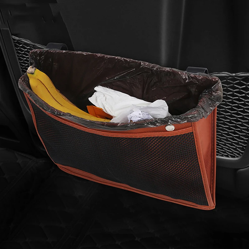 

Car Trash Can Portable Drive Bin Hanging Wastebasket Back Seat Bag Waterproof Dustbin Storage Organizer Box