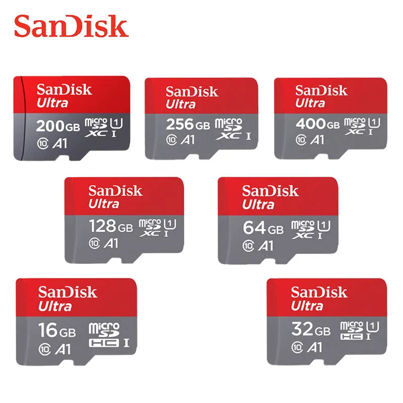 SanDisk карта памяти micro SD класс 10 128 ГБ 200 256 32 64 | Компьютеры и офис