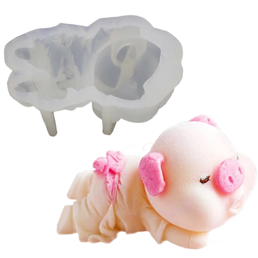 

Silicone Mold Cute 3D Pig Bear Mousse Cake Mould Ice Cream Pudding Fondant Chocolate Pastry DIY Baking Decorating Tools