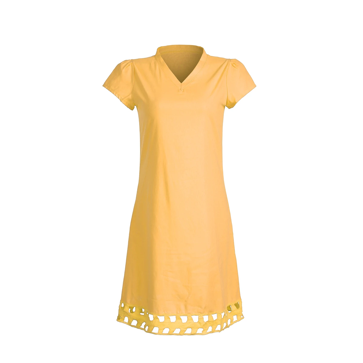 Новая модель женских коротких женское платье без рукавов с принтом V образным