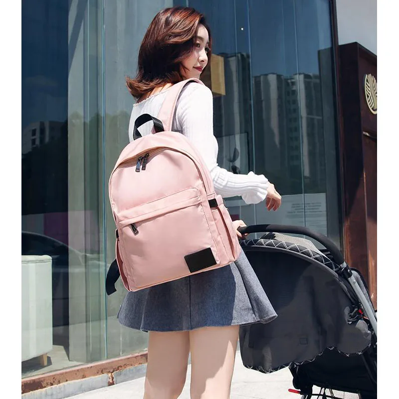 

Suitable for traveling USB heating back milk bag fashion Mommy pregnant women diaper backpack waterproof baby care bag