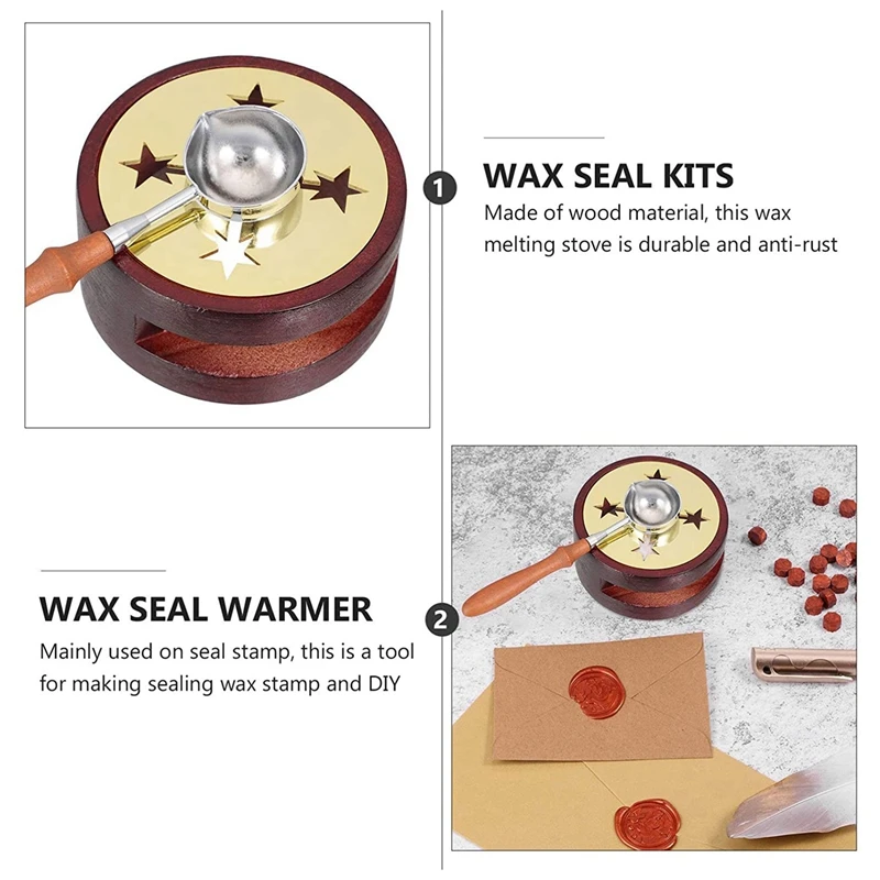 

Wax Seal Warmer Melting Furnace, Wax Melting Furnace Tool, Stove Pot for Wax Sealing Stamp Invitation Card Making