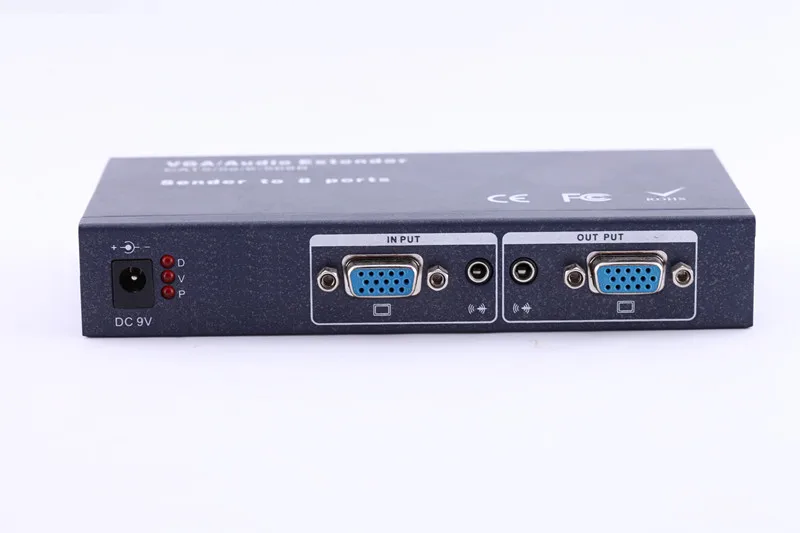 1x4 VGA + аудио разветвитель видео удлинитель повторитель по Cat6 Cat5 1 в 4 Выход