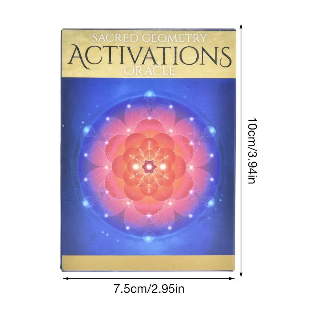 

44 Sheets Sacred Geometry Activations Oracle Deck Board Game Tarot Cards English Tarot Deck For Family Indoor Fun Card Game PDF