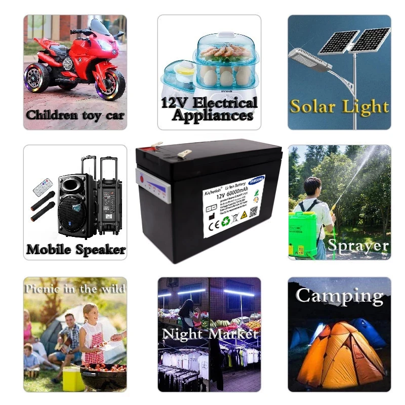 New Power Display 12v120AH 18650 Lithium Battery Pack Is Suitable For Solar Energy And Electric Vehicle 12.6v 3A Charger | Электроника