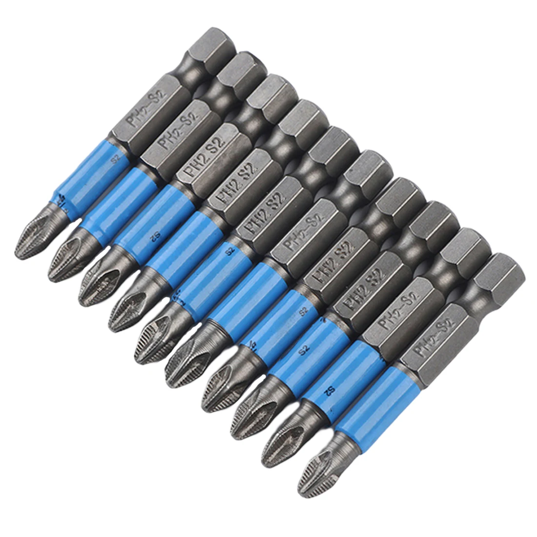 

PH2 Cross Bit Drill Head 10pcs Screwdriver Bits Anti Slip Electric 1/4 Hex Shank Magnetic Screwdriver Drill Bit Hand Tools