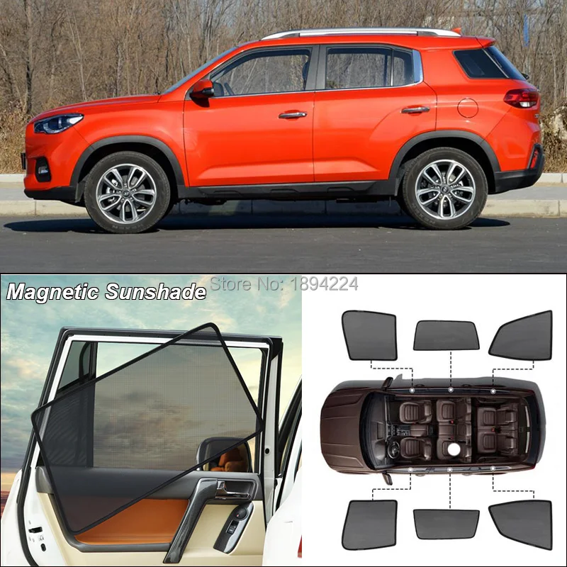 

Car Side Windows Magnetic Sun Shade UV Protection Ray Blocking Mesh Visor For Hyundai ix35 2018