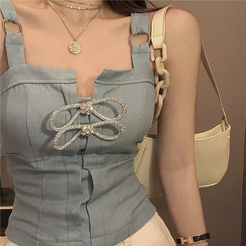 GRUIICEEN Сексуальная Блузка с открытыми плечами топ Тонкая блузка жилет на молнии