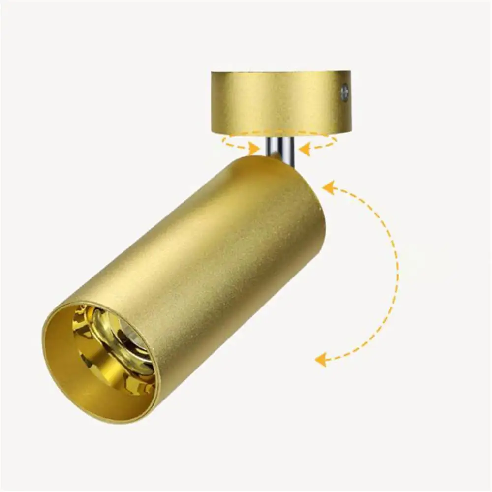 Винтажный настенный светильник GU10 золотистого цвета с поверхностным креплением