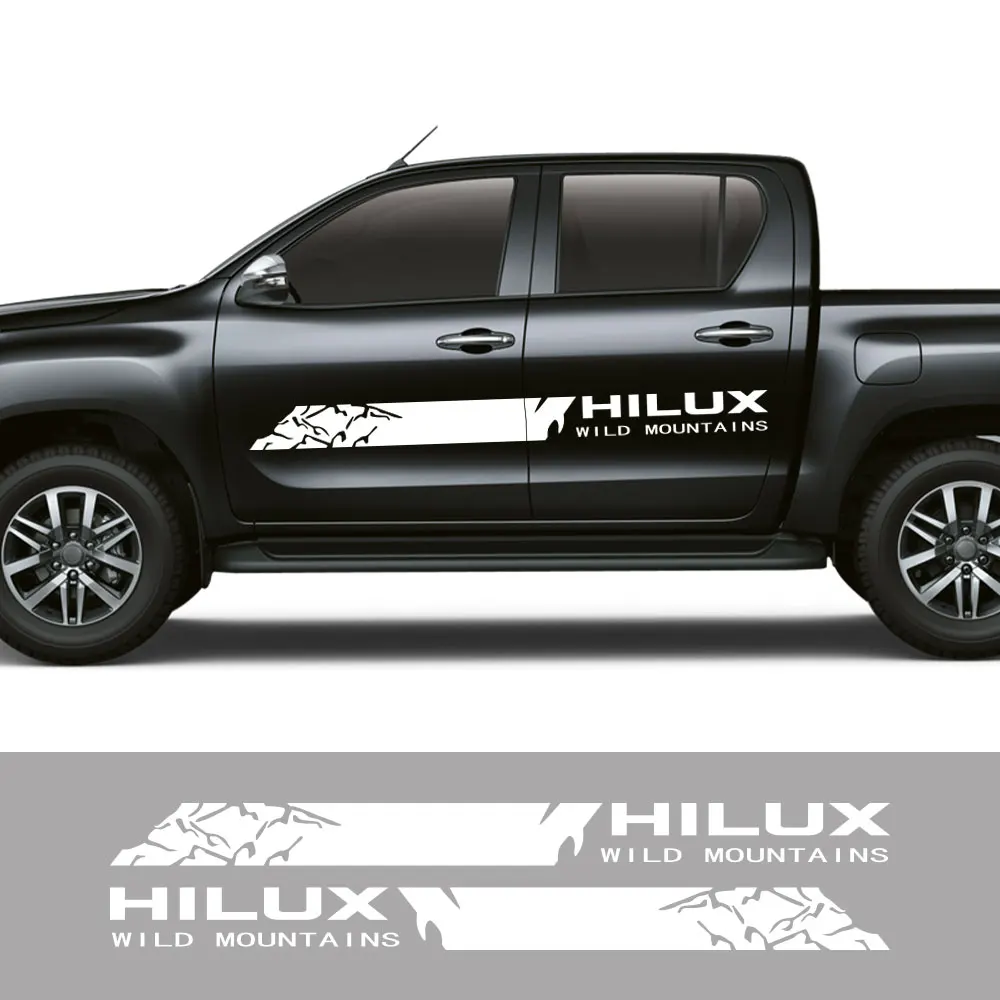 Toyota Hilux Vigo Revo пикап дверь боковые полосы наклейка для грузовика дикие горы