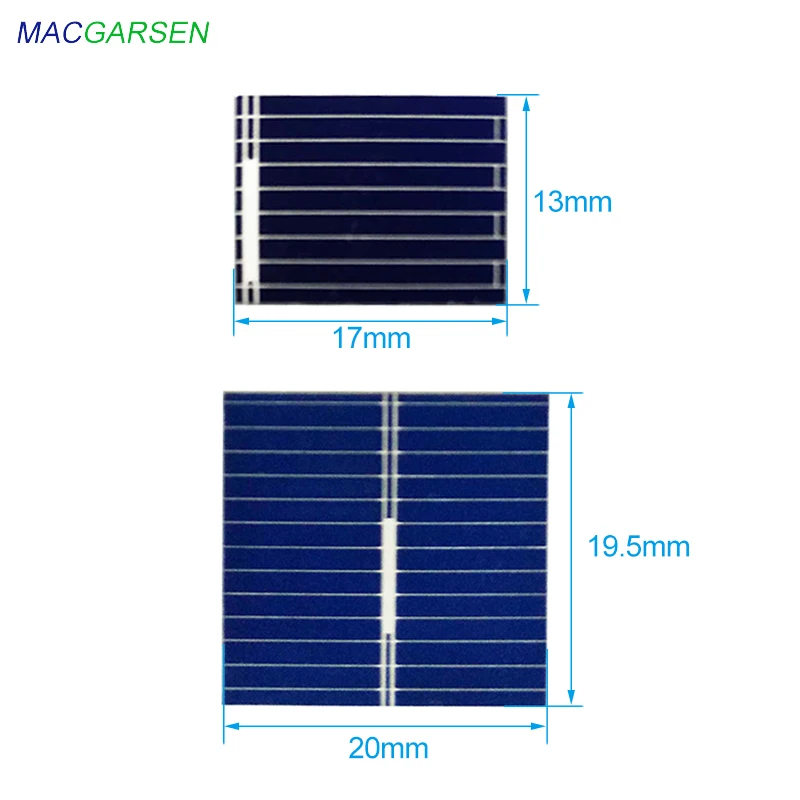 MACRAGSEN 100 шт Солнечная панель 0 5 В фотоэлектрическая портативная солнечная батарея