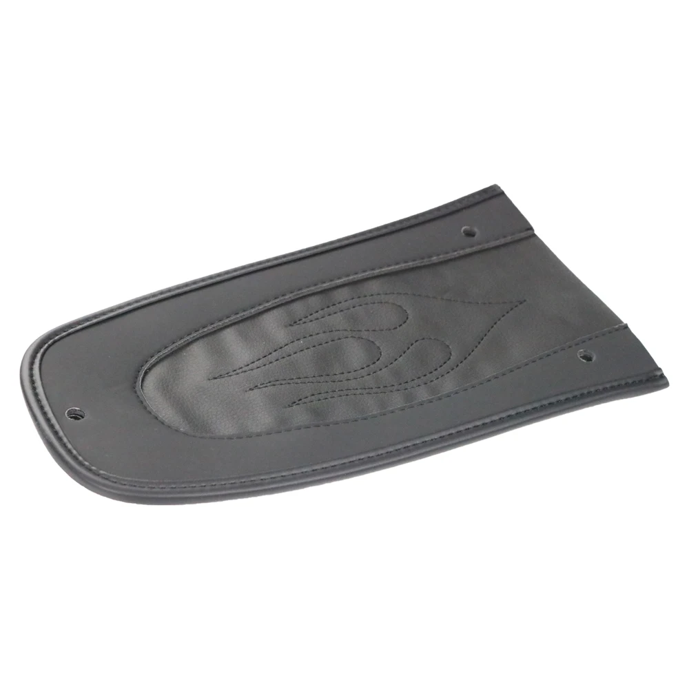 Черное Кожаное пламя заднее крыло нагрудник Чехол Подушка для Harley Touring Electra Glide Road