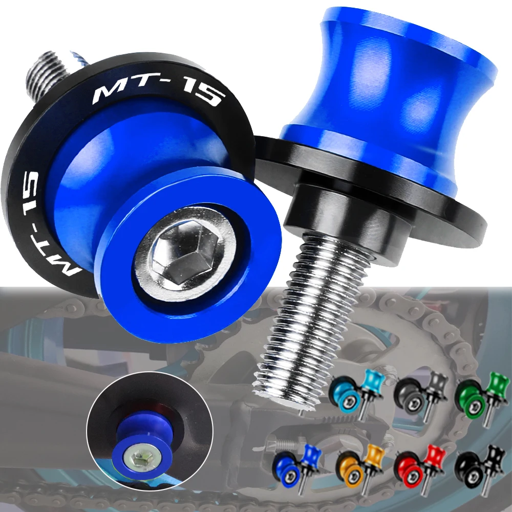 

For YAMAHA MT-15 mt15 MT 15 2018-2020 2019 6MM Motorcycle Swingarm Spools slider stand screws Accessories CNC Aluminum With Logo