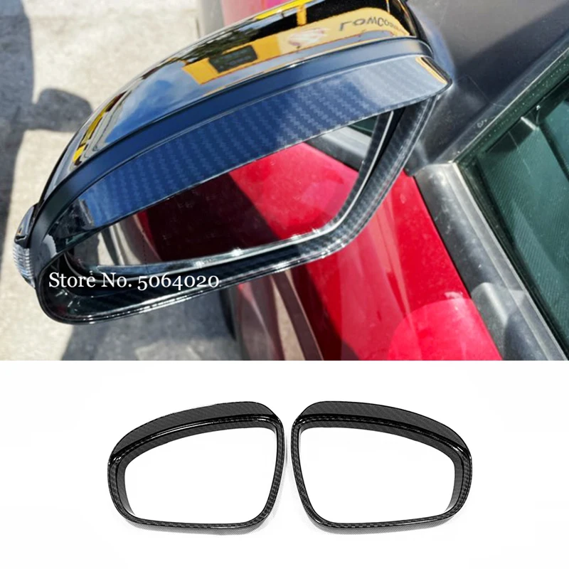 

For Hyundai Kona Encino 2018 2019 Accessories Car rearview mirror block rain eyebrow Cover Trim Sticker ABS Chrome Car styling