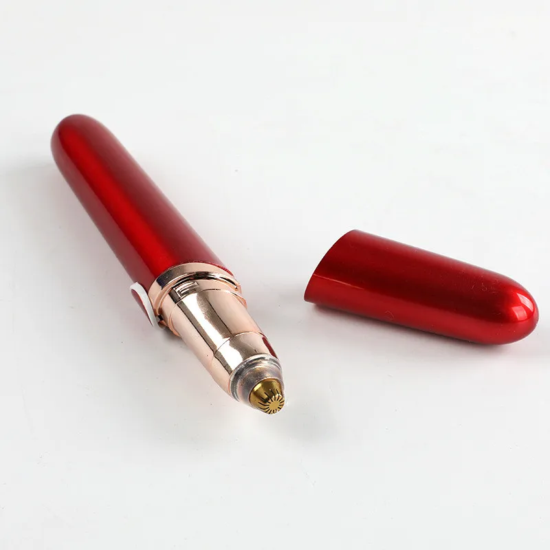 

3 Colors Electric Eyebrow Trimmer Lipstick Shaped Painless Eyebrow Epilator Mini Makeup Shaver Razors Female Facial Hair Remover